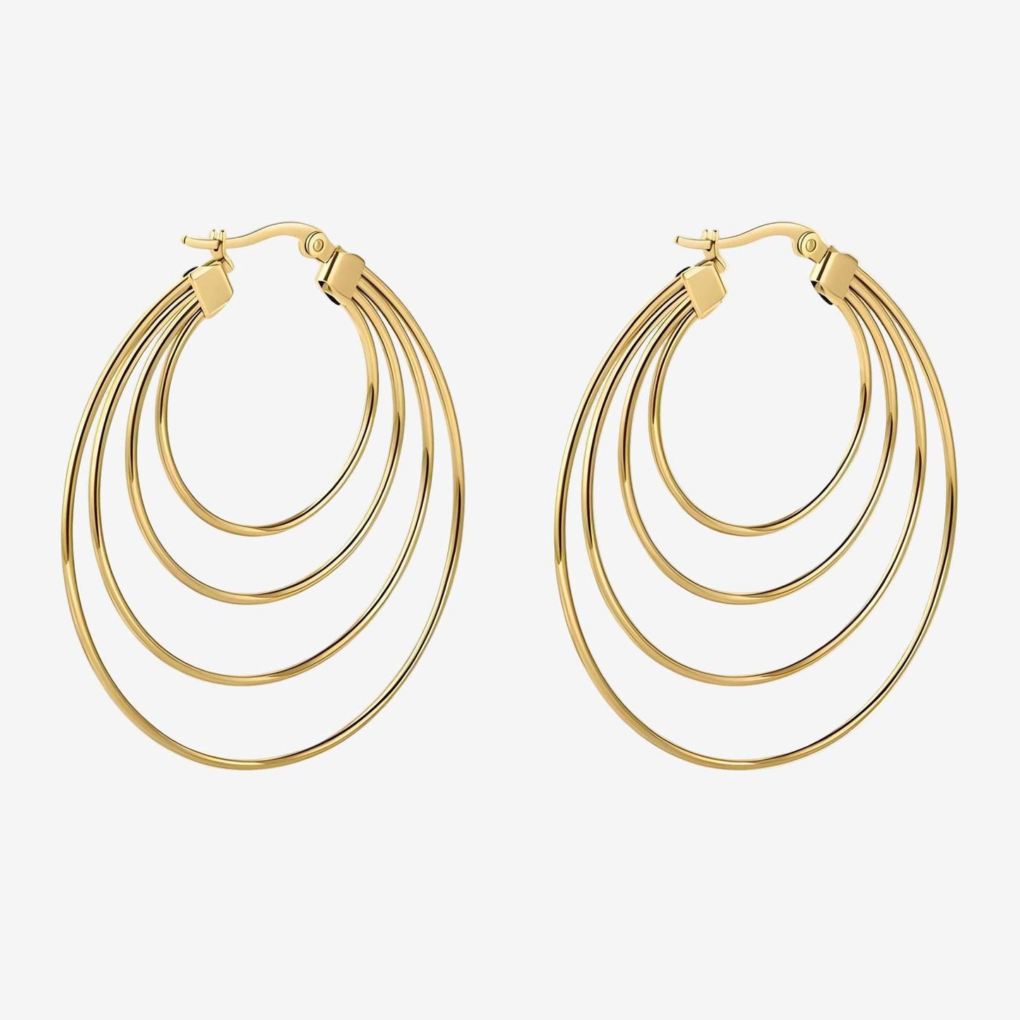 Golden Halo Circles Earrings – 18K Vergoldung