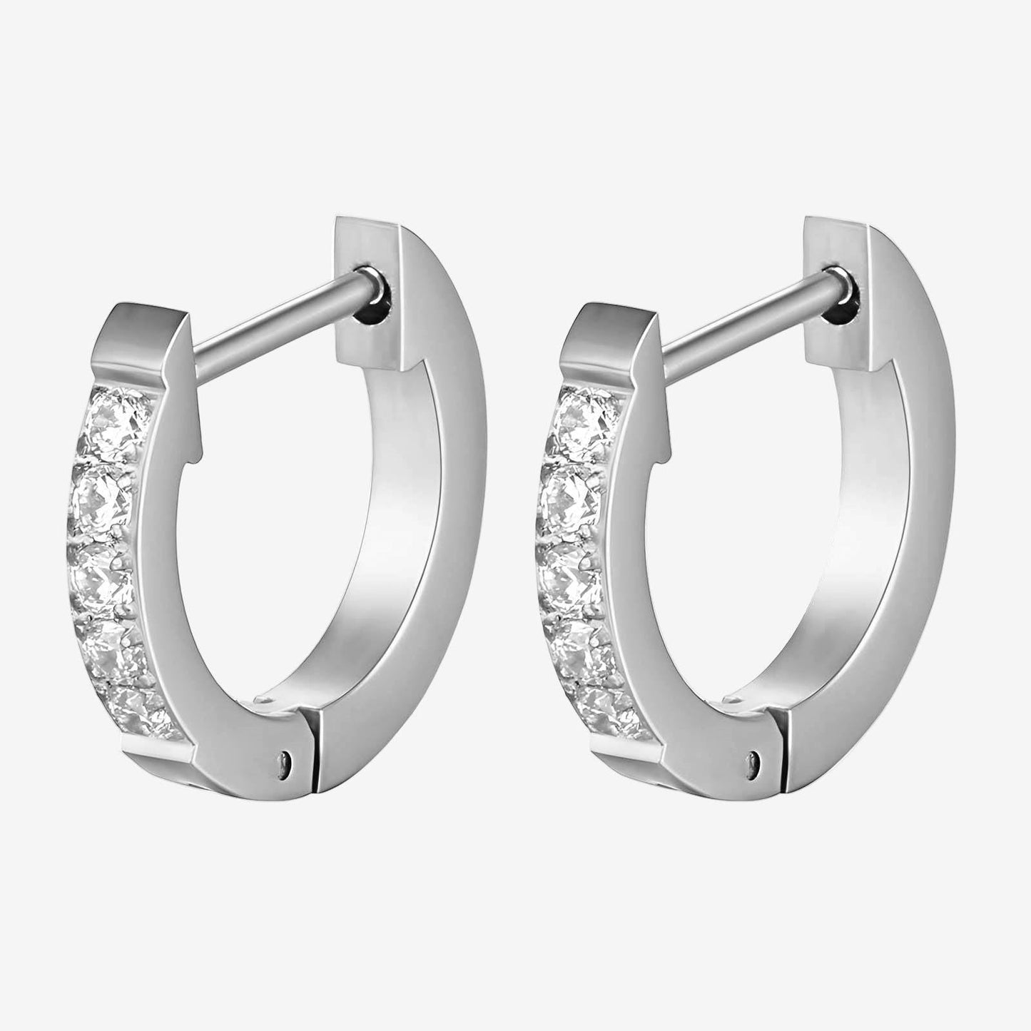 Stellar Silver Hoops Earrings – Stainless Steel