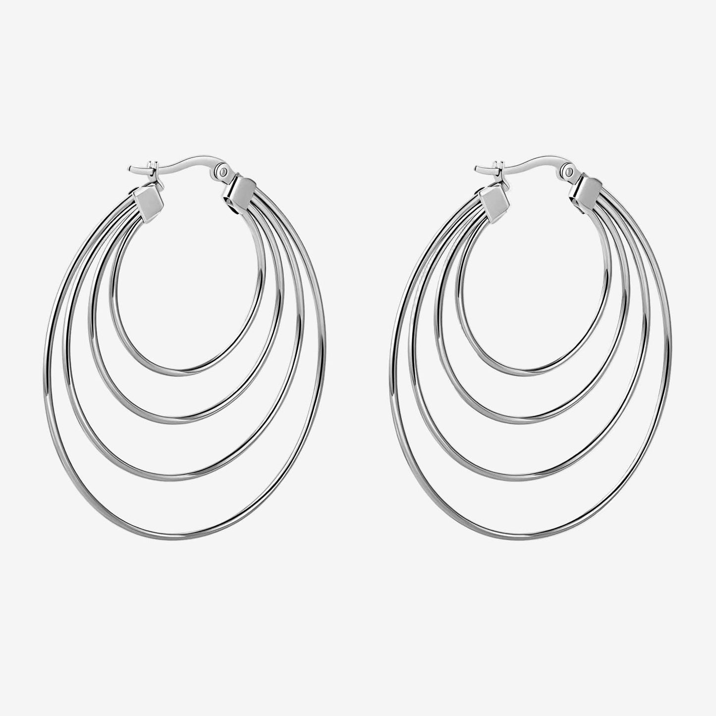 Harmonic Circle Earrings – Stainless Steel