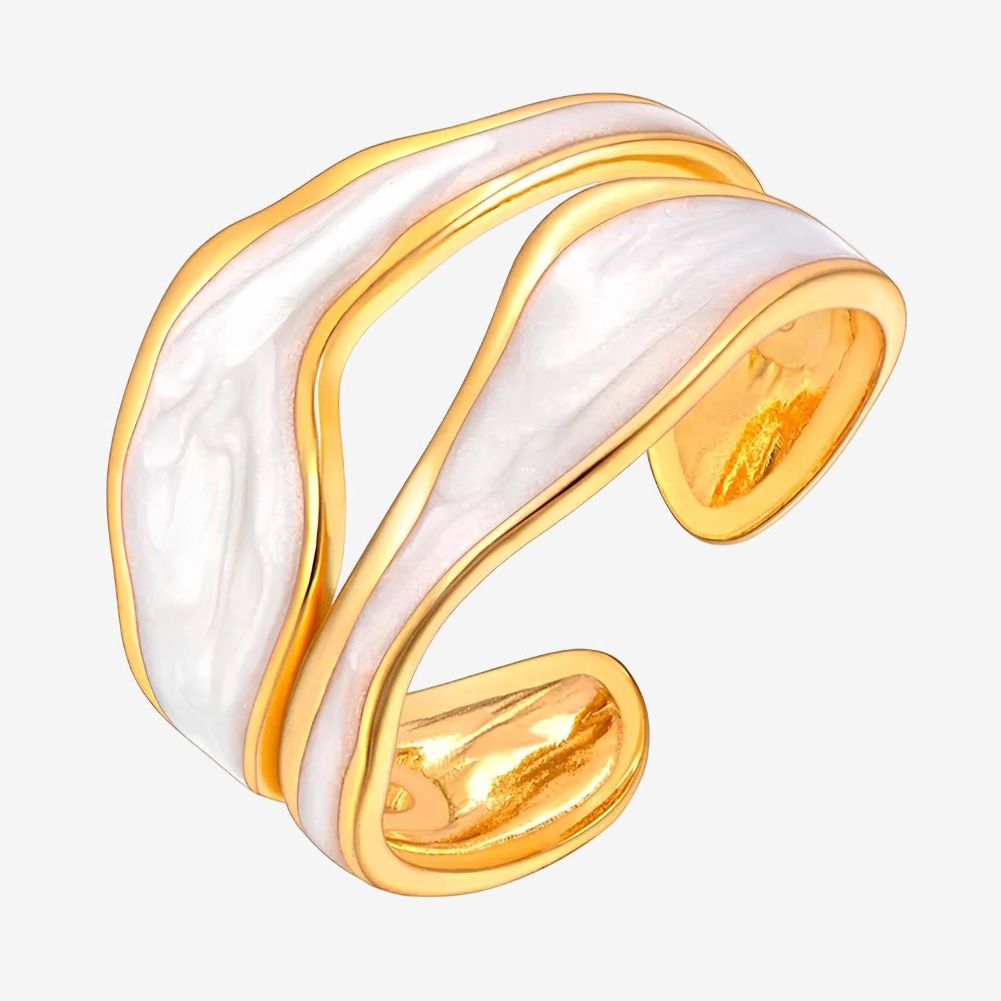 Lumina Fold Ring – 18K Vergoldung