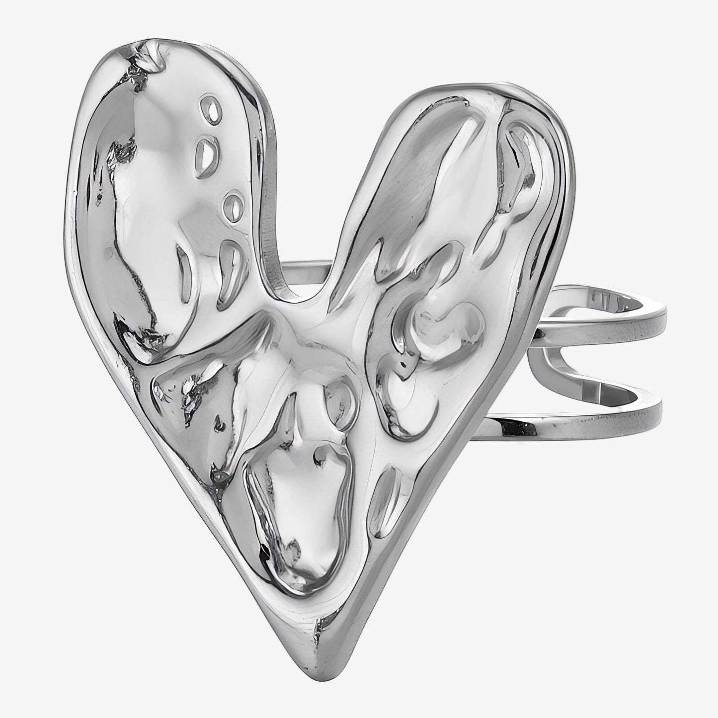 Silver Heart Ring – Stainless Steel