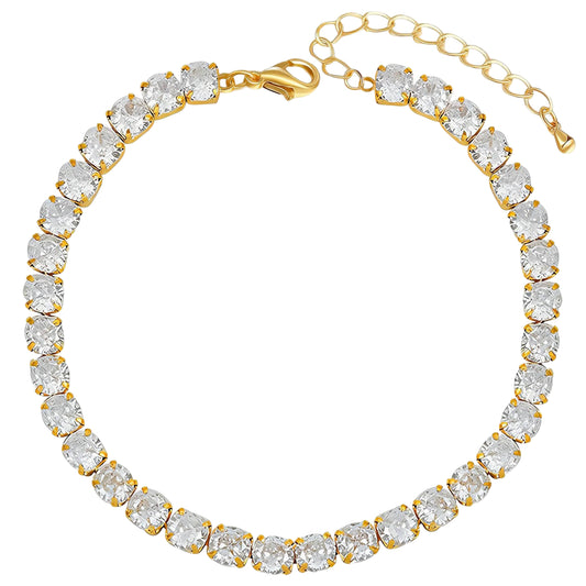 Gold Gemstone Brilliance Bracelet – 18K Vergoldung