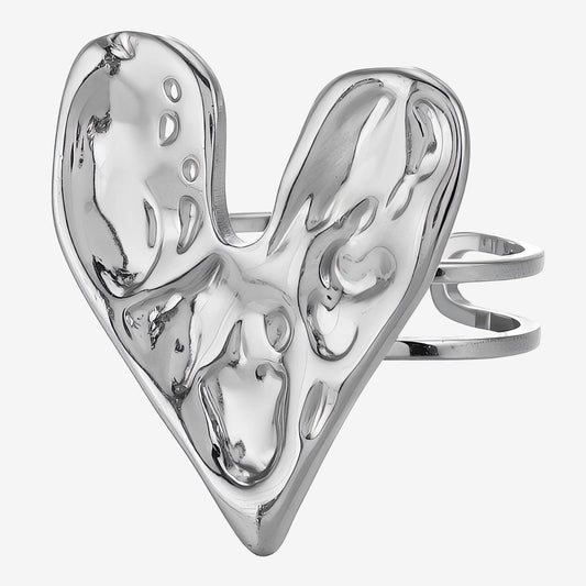 Silver Heart Ring – Stainless Steel