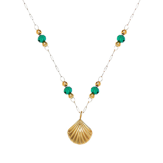 Seashell Charm Necklace – 18K Vergoldung