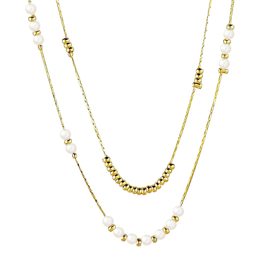 Pearl Elegance Necklace – 18K Vergoldung