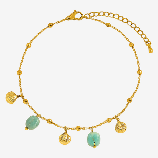 Ocean Pearl Anklet – 18K Vergoldung
