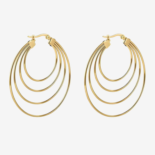 Golden Halo Circles Earrings – 18K Vergoldung