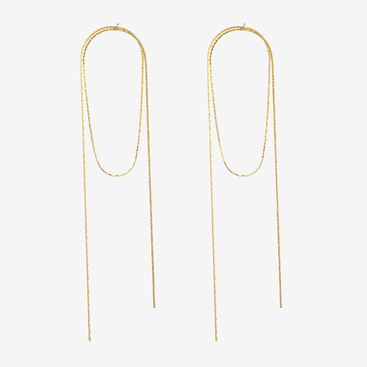 Thead Drops Earrings – 18K Vergoldung