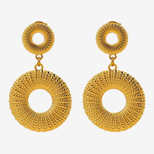 Golden Weave Cascades Earrings – 18K Vergoldung
