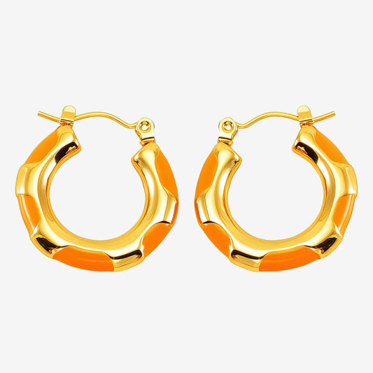Aurum Segment Earrings – 18K Vergoldung