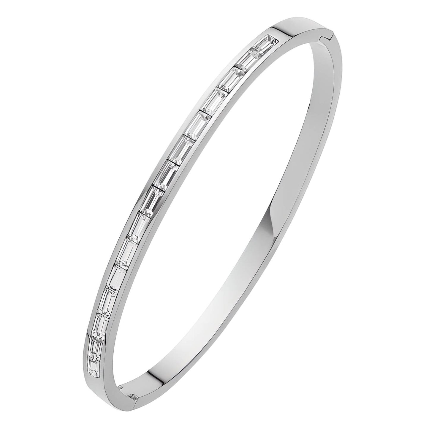 Silver Wave Bracelet – Stainless Steel