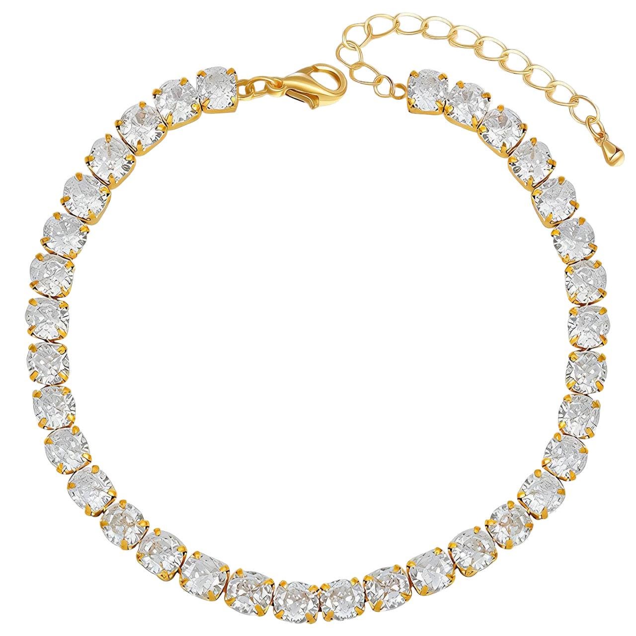 Gold Gemstone Brilliance Bracelet – 18K Vergoldung