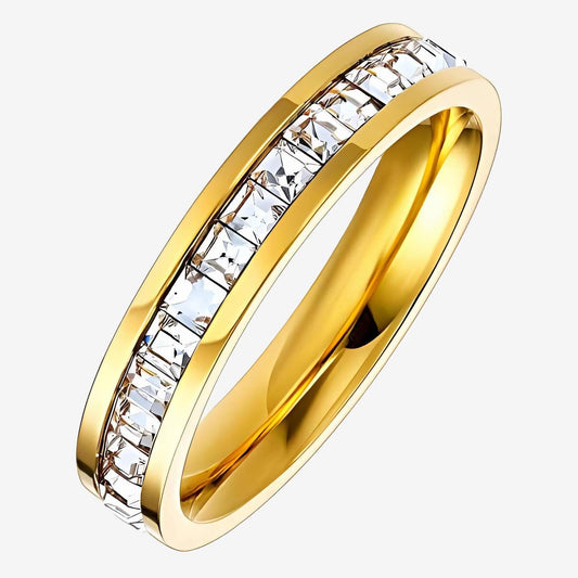 Aquamarine Diamond ring – 18K Vergoldung