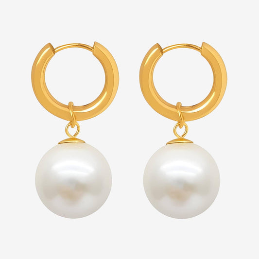 Regal Pearl Loops Earrings – 18K Vergoldung