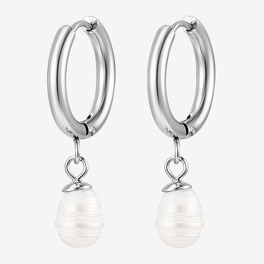 Serenity Silver Drops Earrings – Stainless Steel