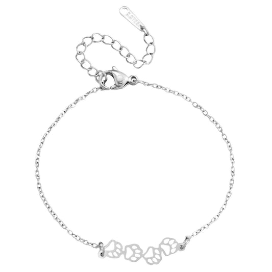 Paws Charm Bracelet – Stainless Steel