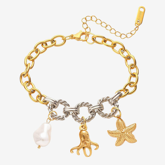Starfish Charm Bracelet – 18K Vergoldung