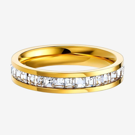 Aquamarine Diamond ring – 18K Vergoldung