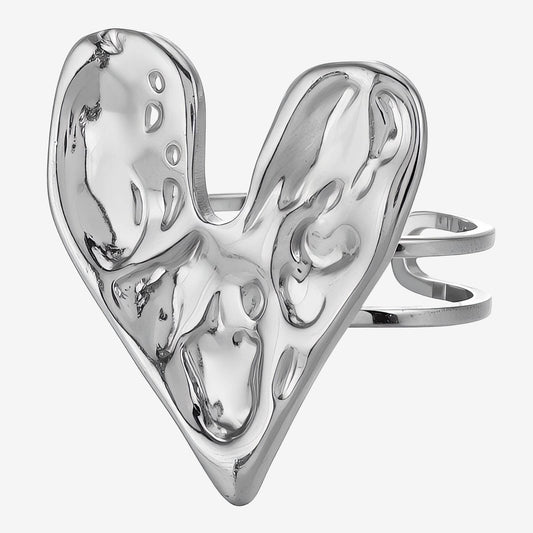Silver Heart Ring – Stainless Steel