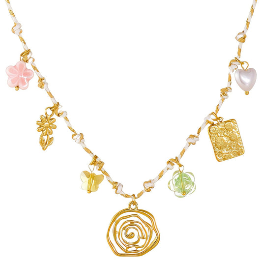 Swirling Heart Harmony Necklace – 18K Vergoldung