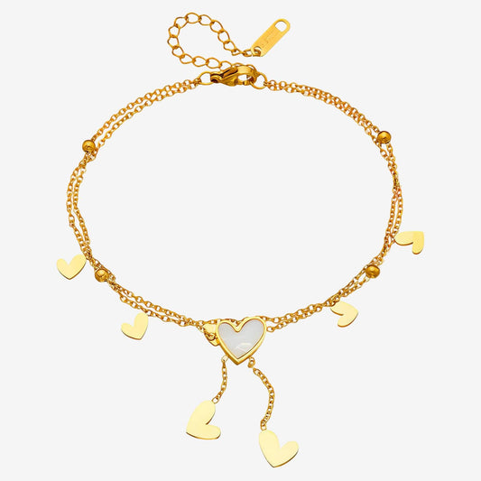 Heartsstrings Anklet – 18K Vergoldung
